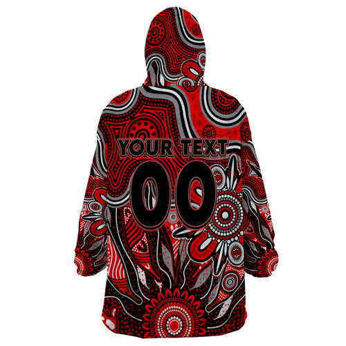 Personalised Bombers NAIDOC Week 2024 Wearable Blanket Hoodie Aussie Aboriginal Art