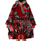 Personalised Bombers NAIDOC Week 2024 Wearable Blanket Hoodie Aussie Aboriginal Art