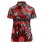 Personalised Bombers NAIDOC Week 2024 Women Polo Shirt Aussie Aboriginal Art