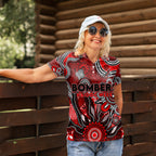 Personalised Bombers NAIDOC Week 2024 Women Polo Shirt Aussie Aboriginal Art