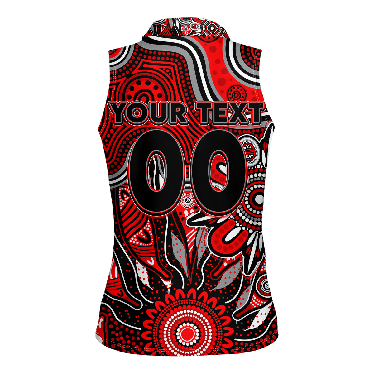 Personalised Bombers NAIDOC Week 2024 Women Sleeveless Polo Shirt Aussie Aboriginal Art