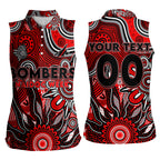 Personalised Bombers NAIDOC Week 2024 Women Sleeveless Polo Shirt Aussie Aboriginal Art