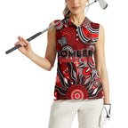 Personalised Bombers NAIDOC Week 2024 Women Sleeveless Polo Shirt Aussie Aboriginal Art