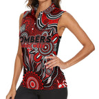 Personalised Bombers NAIDOC Week 2024 Women Sleeveless Polo Shirt Aussie Aboriginal Art