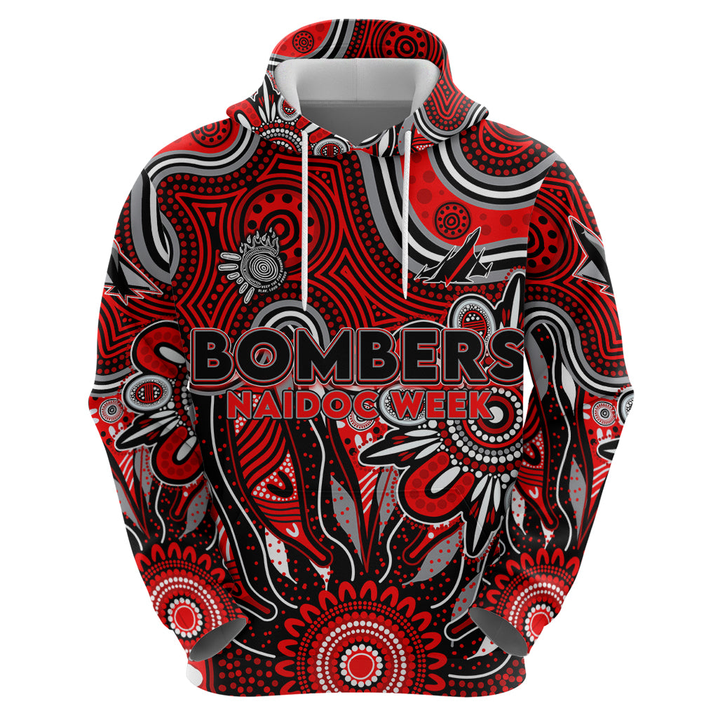 Personalised Bombers NAIDOC Week 2024 Zip Hoodie Aussie Aboriginal Art