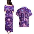 Personalised Freo NAIDOC Week 2024 Couples Matching Puletasi and Hawaiian Shirt Aussie Aboriginal Art