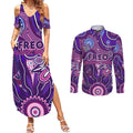 Personalised Freo NAIDOC Week 2024 Couples Matching Summer Maxi Dress and Long Sleeve Button Shirt Aussie Aboriginal Art