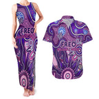 Personalised Freo NAIDOC Week 2024 Couples Matching Tank Maxi Dress and Hawaiian Shirt Aussie Aboriginal Art