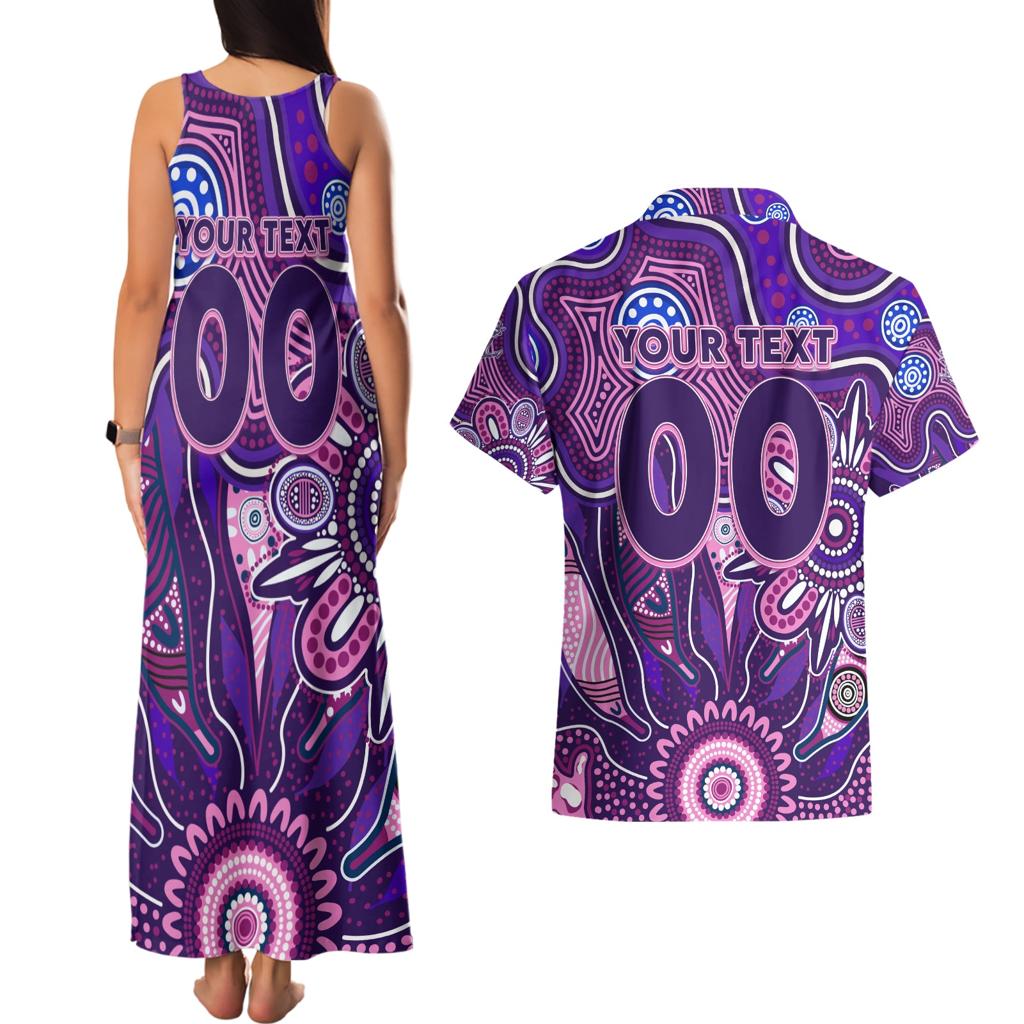 Personalised Freo NAIDOC Week 2024 Couples Matching Tank Maxi Dress and Hawaiian Shirt Aussie Aboriginal Art