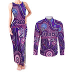 Personalised Freo NAIDOC Week 2024 Couples Matching Tank Maxi Dress and Long Sleeve Button Shirt Aussie Aboriginal Art