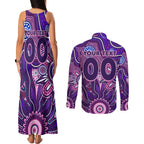 Personalised Freo NAIDOC Week 2024 Couples Matching Tank Maxi Dress and Long Sleeve Button Shirt Aussie Aboriginal Art
