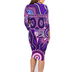 Personalised Freo NAIDOC Week 2024 Family Matching Long Sleeve Bodycon Dress and Hawaiian Shirt Aussie Aboriginal Art