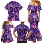 Personalised Freo NAIDOC Week 2024 Family Matching Mermaid Dress and Hawaiian Shirt Aussie Aboriginal Art