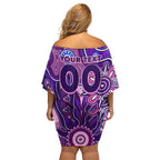 Personalised Freo NAIDOC Week 2024 Family Matching Off Shoulder Short Dress and Hawaiian Shirt Aussie Aboriginal Art