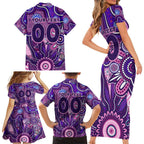 Personalised Freo NAIDOC Week 2024 Family Matching Short Sleeve Bodycon Dress and Hawaiian Shirt Aussie Aboriginal Art