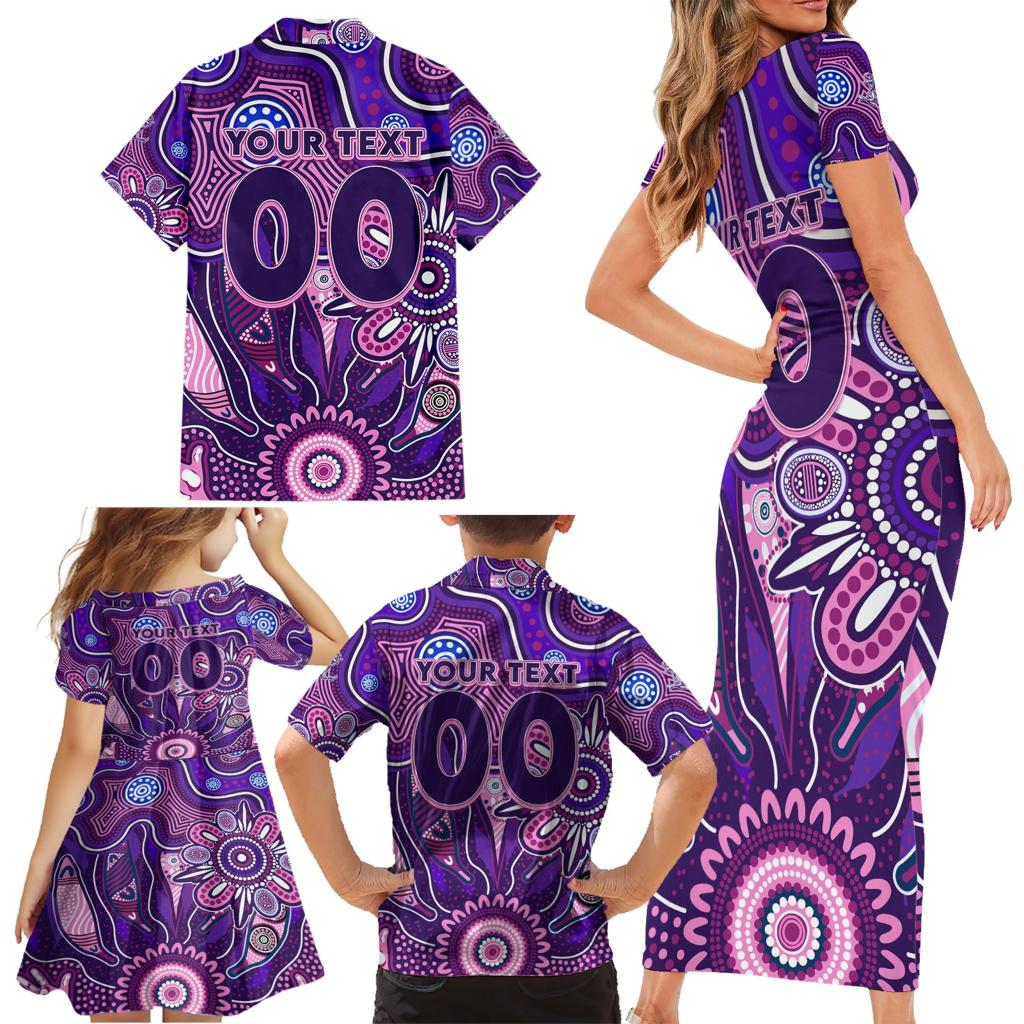 Personalised Freo NAIDOC Week 2024 Family Matching Short Sleeve Bodycon Dress and Hawaiian Shirt Aussie Aboriginal Art