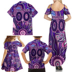 Personalised Freo NAIDOC Week 2024 Family Matching Summer Maxi Dress and Hawaiian Shirt Aussie Aboriginal Art
