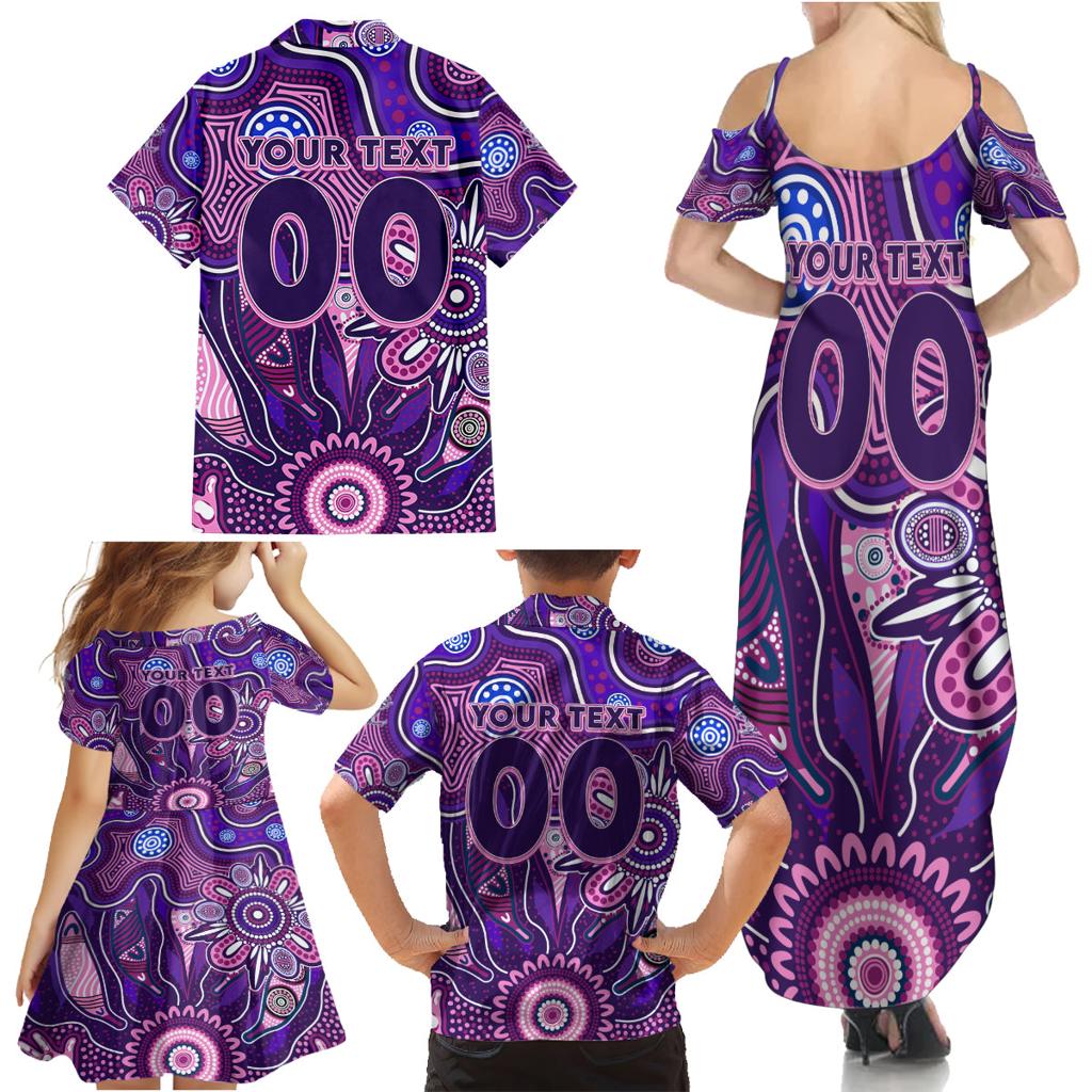 Personalised Freo NAIDOC Week 2024 Family Matching Summer Maxi Dress and Hawaiian Shirt Aussie Aboriginal Art