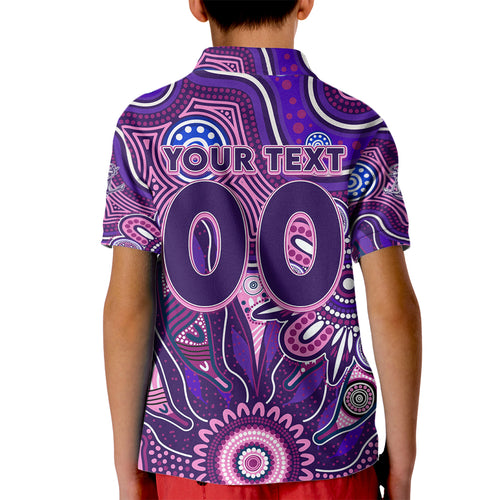 Personalised Freo NAIDOC Week 2024 Kid Polo Shirt Aussie Aboriginal Art