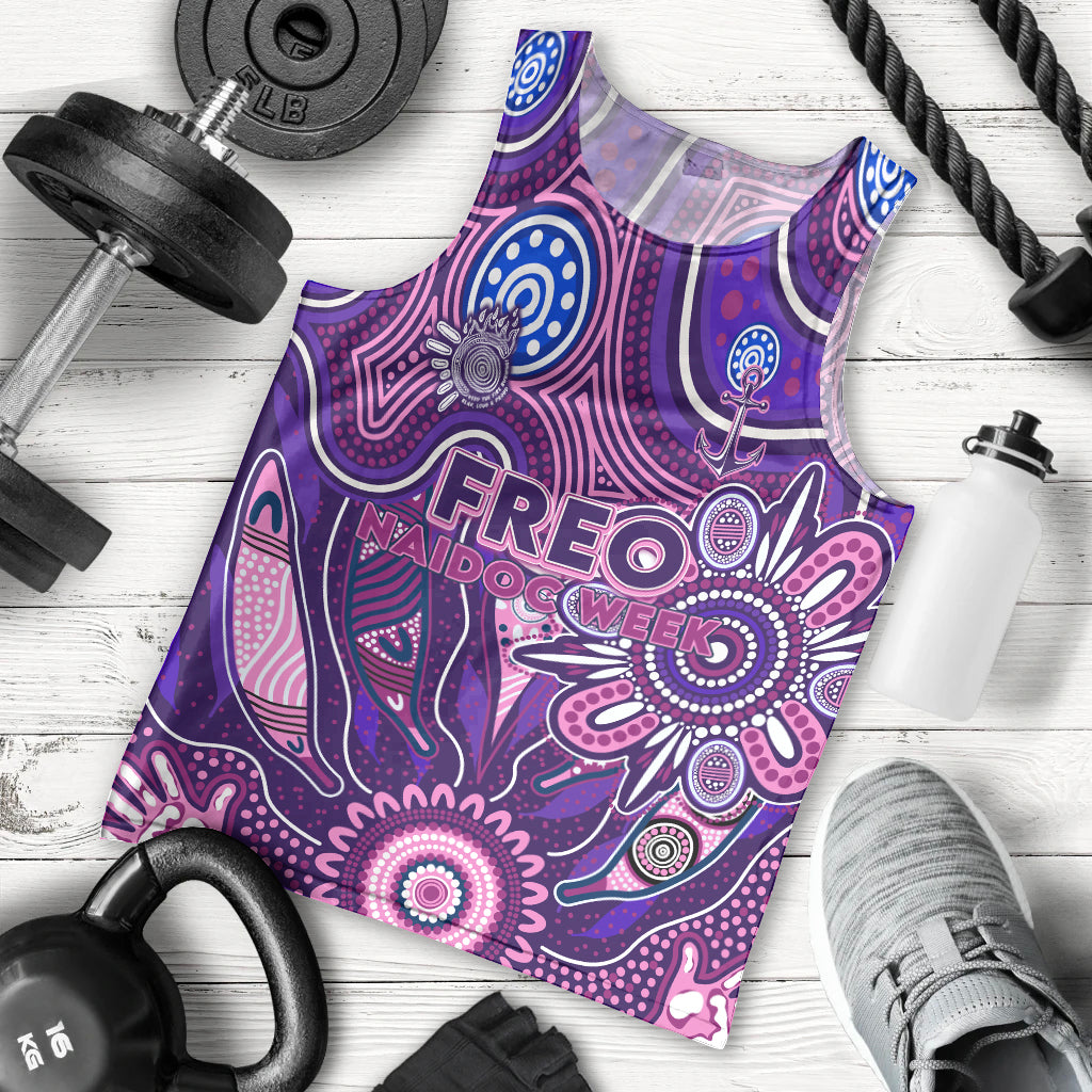Personalised Freo NAIDOC Week 2024 Men Tank Top Aussie Aboriginal Art