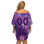 Personalised Freo NAIDOC Week 2024 Off Shoulder Short Dress Aussie Aboriginal Art