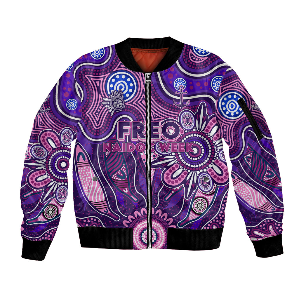 Personalised Freo NAIDOC Week 2024 Sleeve Zip Bomber Jacket Aussie Aboriginal Art