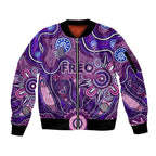 Personalised Freo NAIDOC Week 2024 Sleeve Zip Bomber Jacket Aussie Aboriginal Art