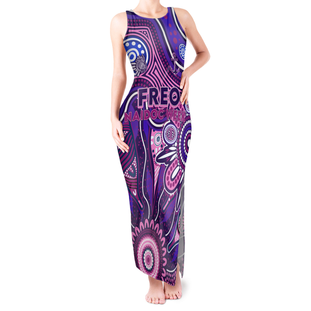 Personalised Freo NAIDOC Week 2024 Tank Maxi Dress Aussie Aboriginal Art