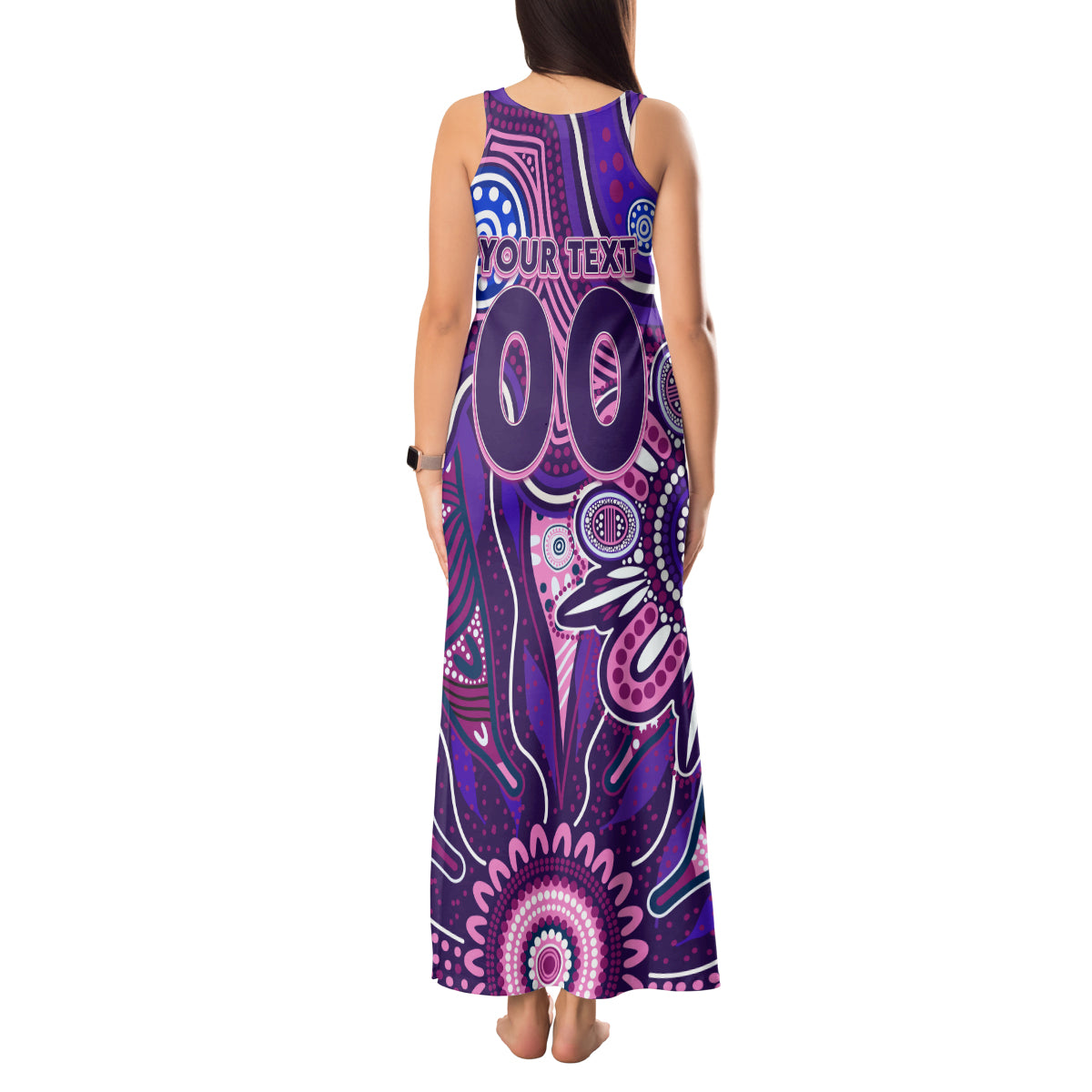 Personalised Freo NAIDOC Week 2024 Tank Maxi Dress Aussie Aboriginal Art