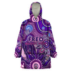 Personalised Freo NAIDOC Week 2024 Wearable Blanket Hoodie Aussie Aboriginal Art