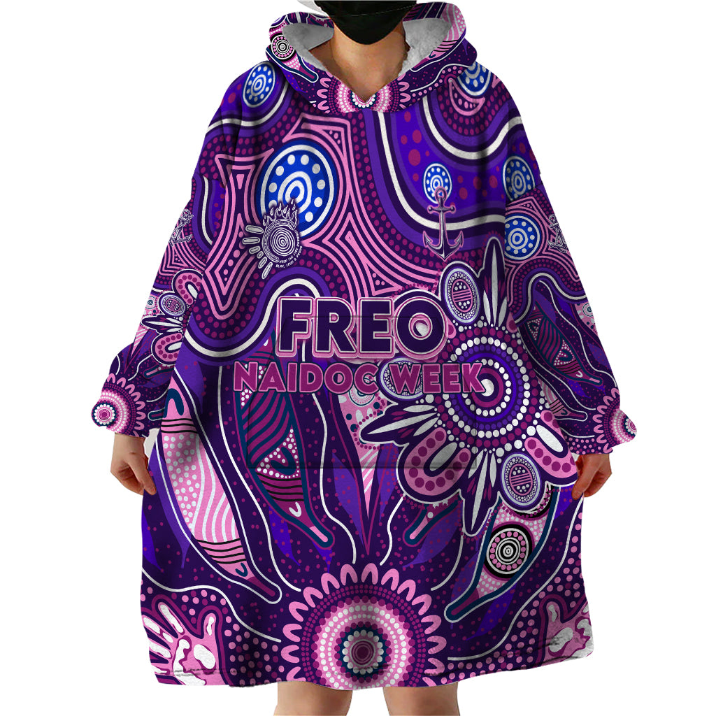 Personalised Freo NAIDOC Week 2024 Wearable Blanket Hoodie Aussie Aboriginal Art