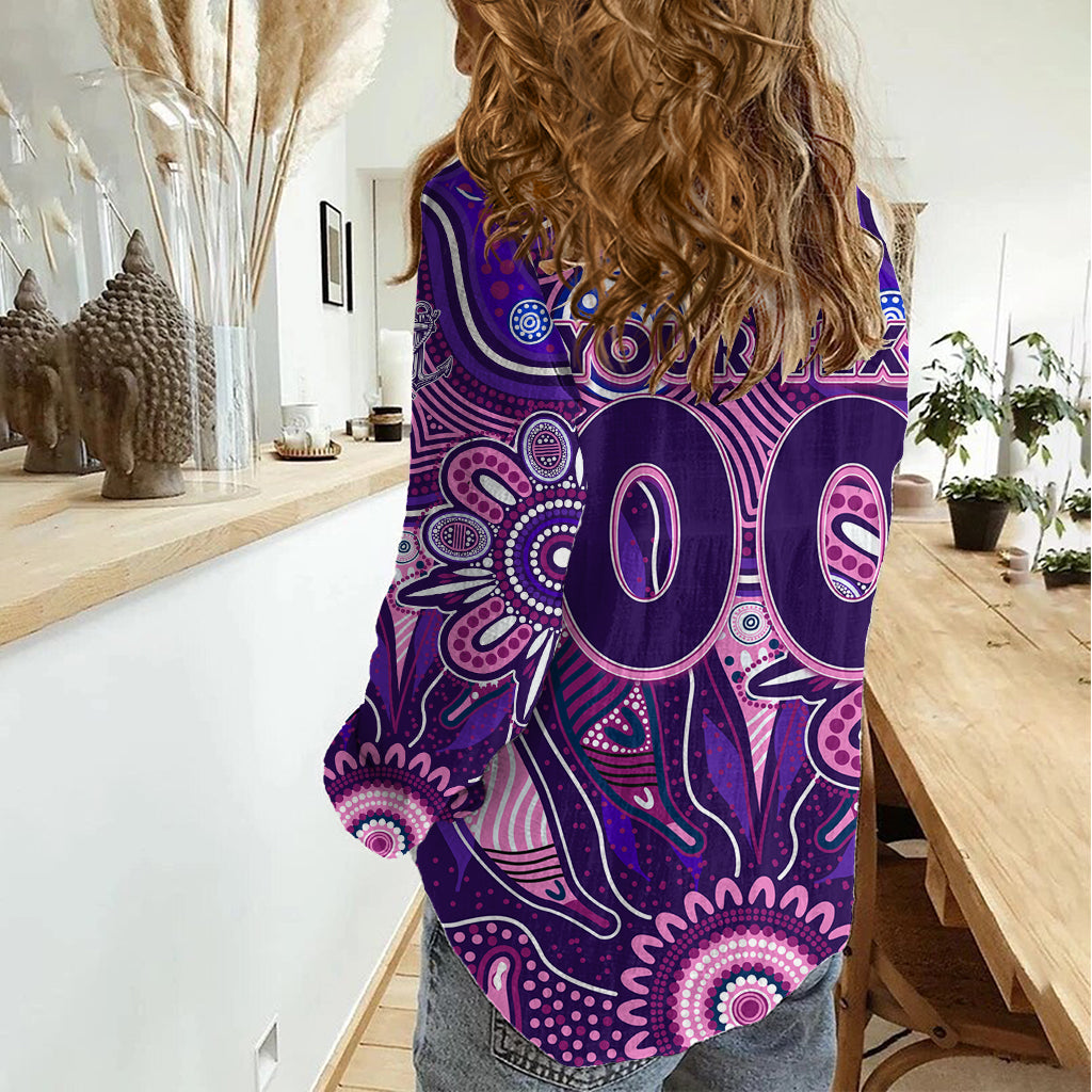 Personalised Freo NAIDOC Week 2024 Women Casual Shirt Aussie Aboriginal Art