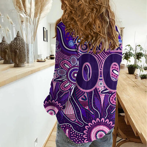Personalised Freo NAIDOC Week 2024 Women Casual Shirt Aussie Aboriginal Art