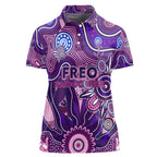 Personalised Freo NAIDOC Week 2024 Women Polo Shirt Aussie Aboriginal Art