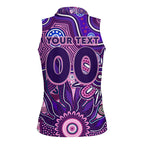 Personalised Freo NAIDOC Week 2024 Women Sleeveless Polo Shirt Aussie Aboriginal Art