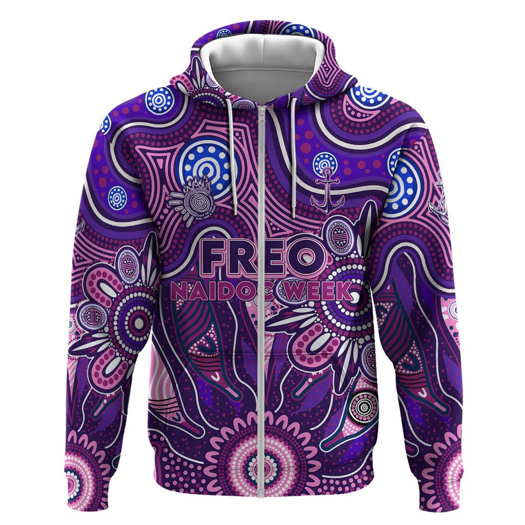Personalised Freo NAIDOC Week 2024 Zip Hoodie Aussie Aboriginal Art