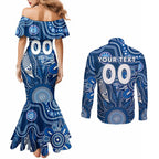 Personalised Cats NAIDOC Week 2024 Couples Matching Mermaid Dress and Long Sleeve Button Shirt Aussie Aboriginal Art