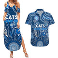 Personalised Cats NAIDOC Week 2024 Couples Matching Summer Maxi Dress and Hawaiian Shirt Aussie Aboriginal Art