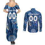 Personalised Cats NAIDOC Week 2024 Couples Matching Summer Maxi Dress and Long Sleeve Button Shirt Aussie Aboriginal Art