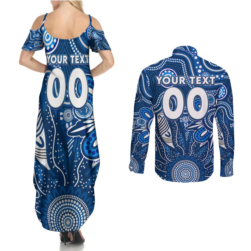 Personalised Cats NAIDOC Week 2024 Couples Matching Summer Maxi Dress and Long Sleeve Button Shirt Aussie Aboriginal Art