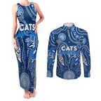 Personalised Cats NAIDOC Week 2024 Couples Matching Tank Maxi Dress and Long Sleeve Button Shirt Aussie Aboriginal Art