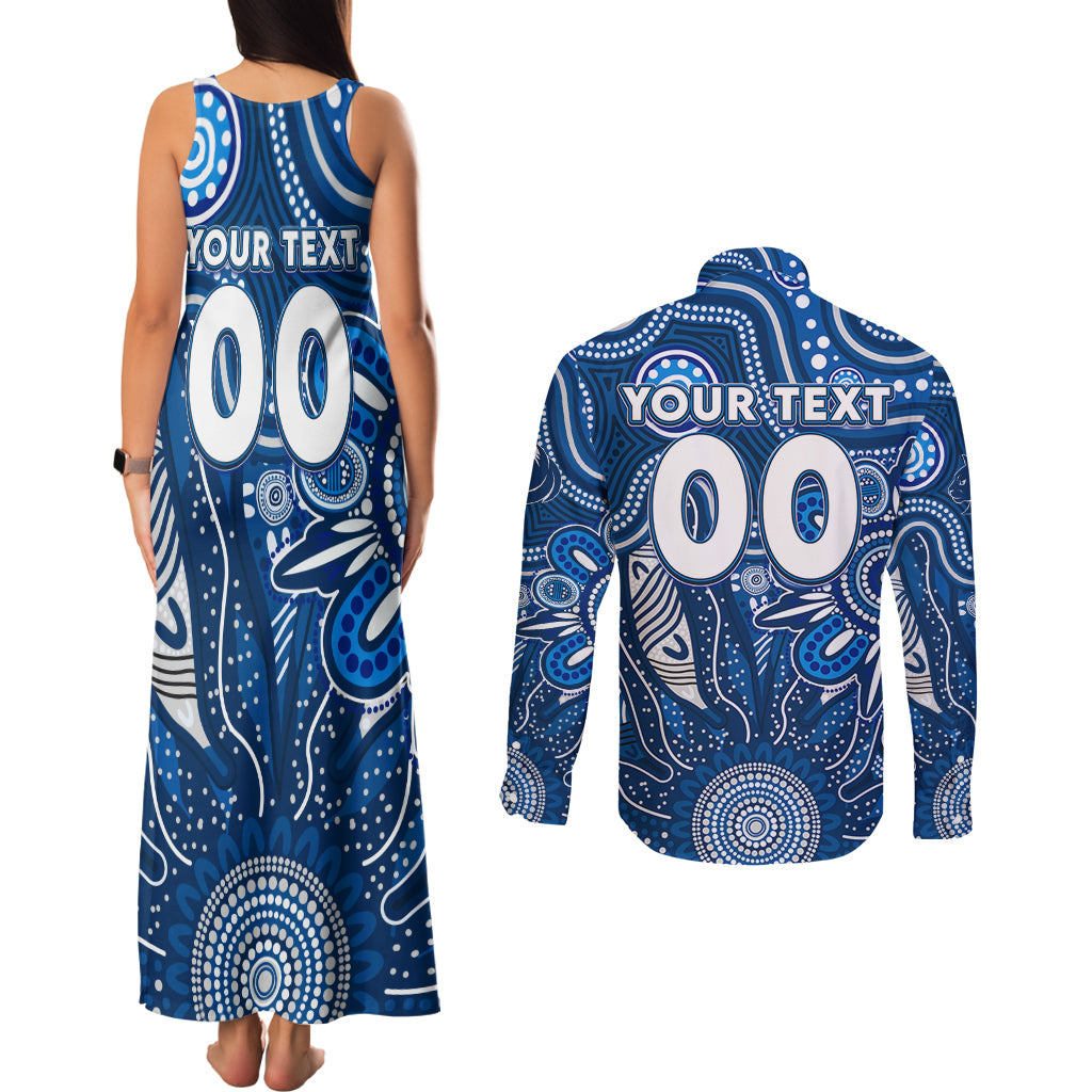 Personalised Cats NAIDOC Week 2024 Couples Matching Tank Maxi Dress and Long Sleeve Button Shirt Aussie Aboriginal Art