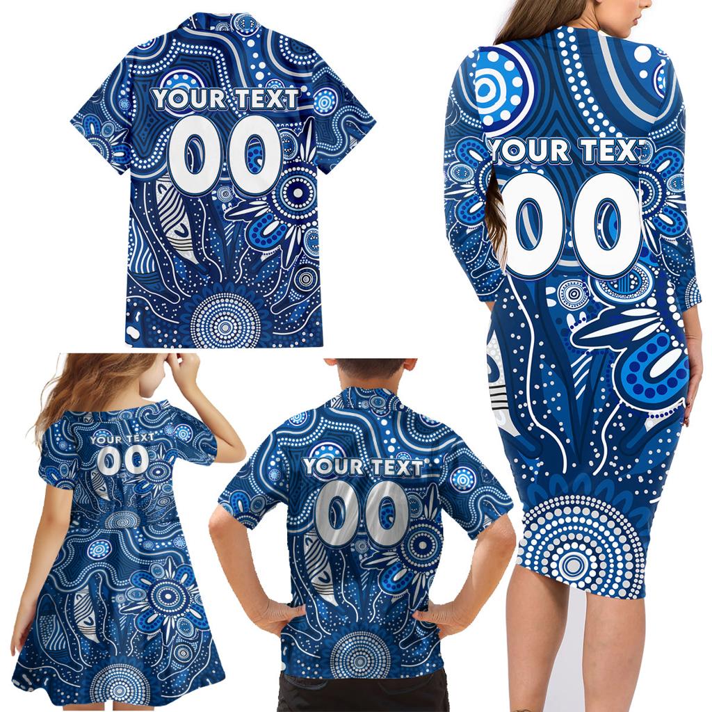Personalised Cats NAIDOC Week 2024 Family Matching Long Sleeve Bodycon Dress and Hawaiian Shirt Aussie Aboriginal Art