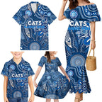 Personalised Cats NAIDOC Week 2024 Family Matching Mermaid Dress and Hawaiian Shirt Aussie Aboriginal Art