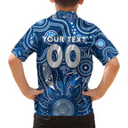 Personalised Cats NAIDOC Week 2024 Family Matching Off The Shoulder Long Sleeve Dress and Hawaiian Shirt Aussie Aboriginal Art