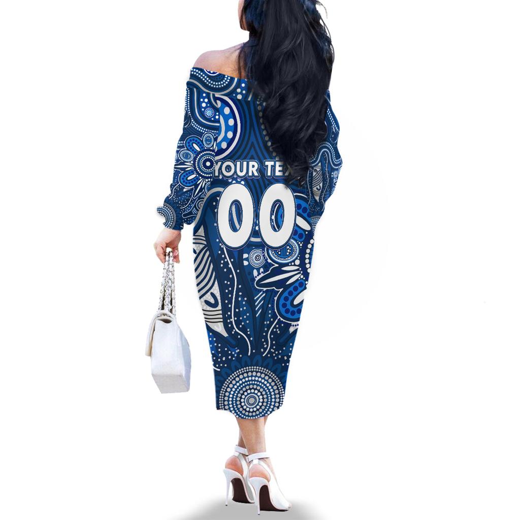 Personalised Cats NAIDOC Week 2024 Family Matching Off The Shoulder Long Sleeve Dress and Hawaiian Shirt Aussie Aboriginal Art