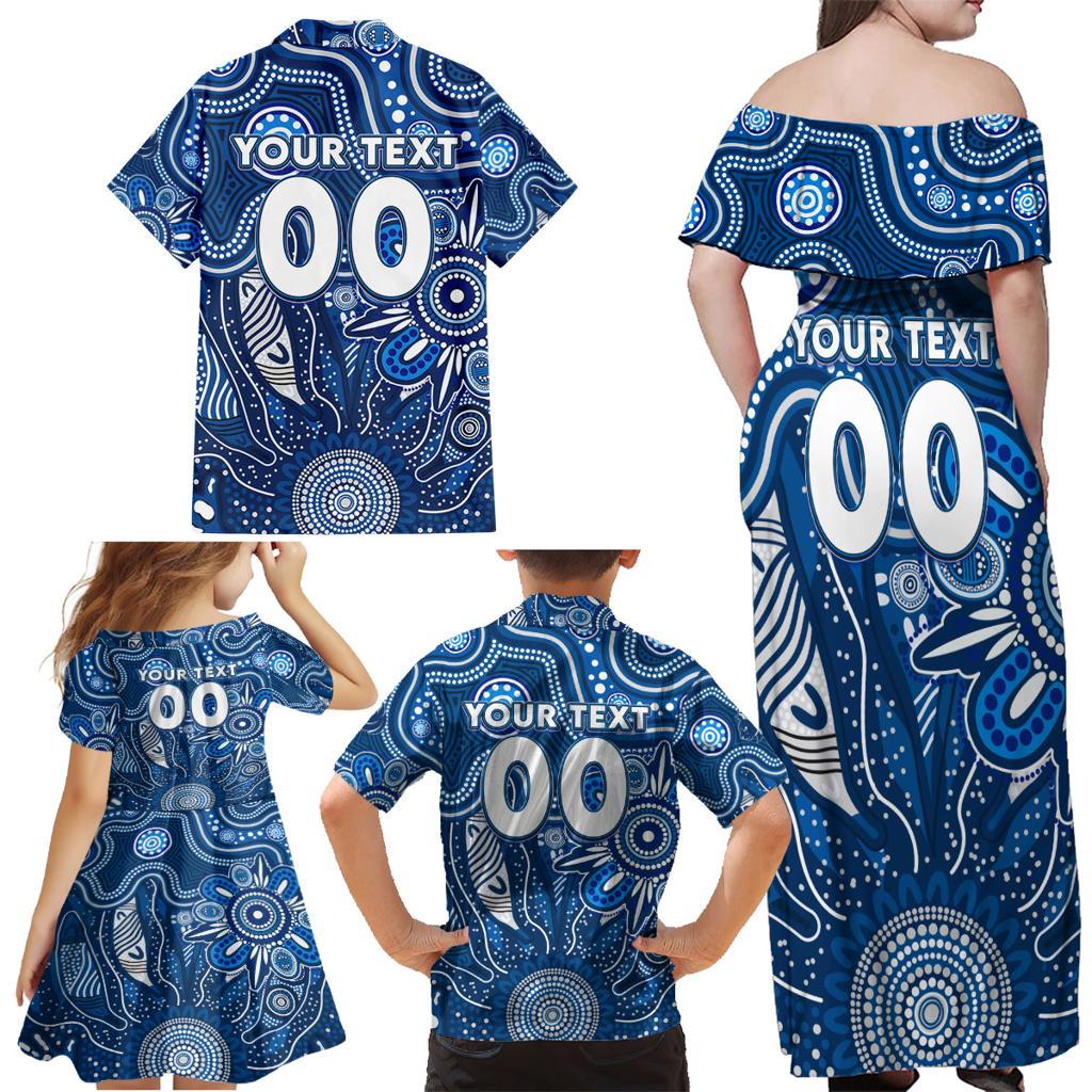 Personalised Cats NAIDOC Week 2024 Family Matching Off Shoulder Maxi Dress and Hawaiian Shirt Aussie Aboriginal Art