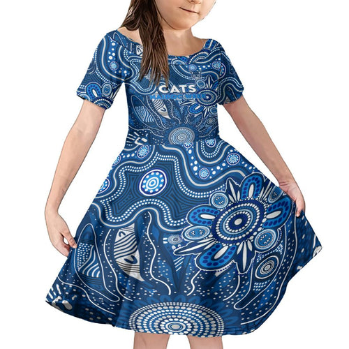 Personalised Cats NAIDOC Week 2024 Family Matching Off Shoulder Short Dress and Hawaiian Shirt Aussie Aboriginal Art