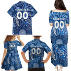Personalised Cats NAIDOC Week 2024 Family Matching Puletasi and Hawaiian Shirt Aussie Aboriginal Art