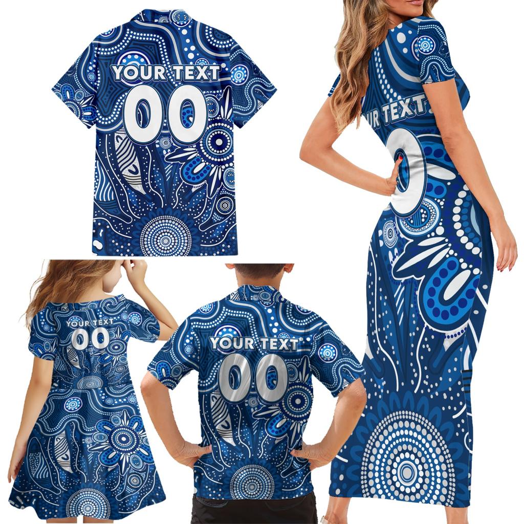 Personalised Cats NAIDOC Week 2024 Family Matching Short Sleeve Bodycon Dress and Hawaiian Shirt Aussie Aboriginal Art